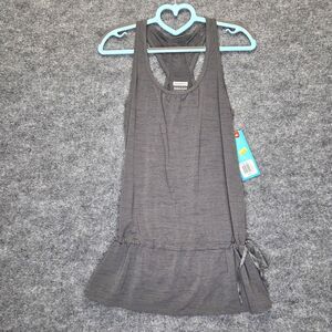 New Balance Tank Top Womens Medium Gray Layering Racerback Tunic Activewear
